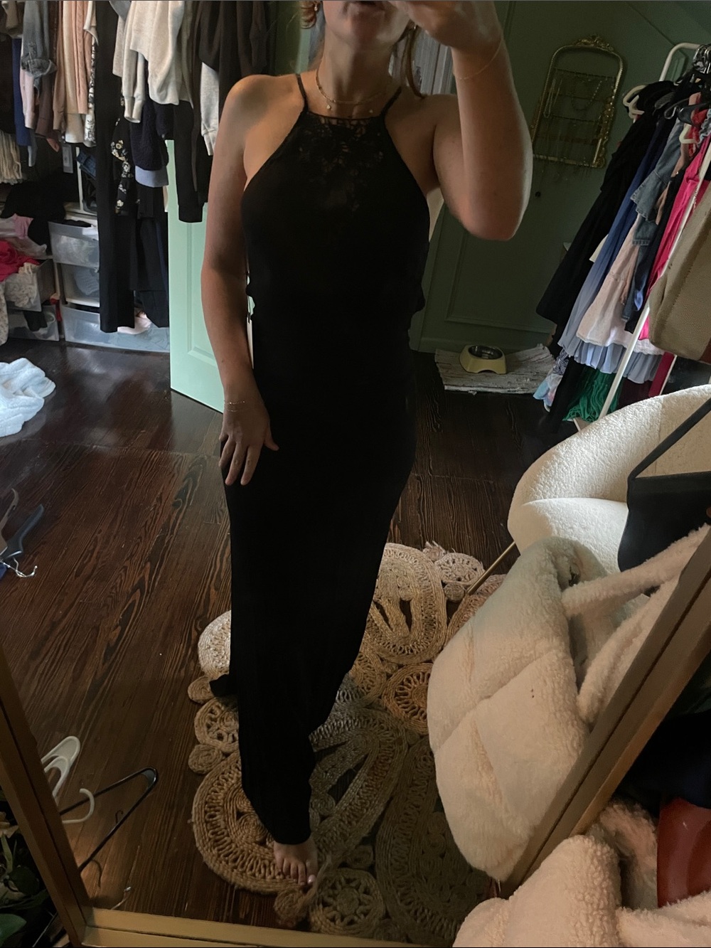 NWT ASTR the Label Black open back Maxi Dress